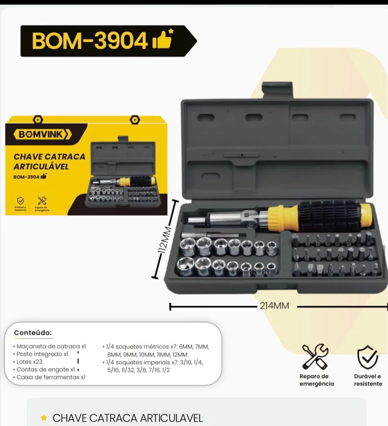CHAVE CATRACA ARTICULAVEL-BOM-3904 CHAVE CATRACA ARTICULAVEL-BOM-3904